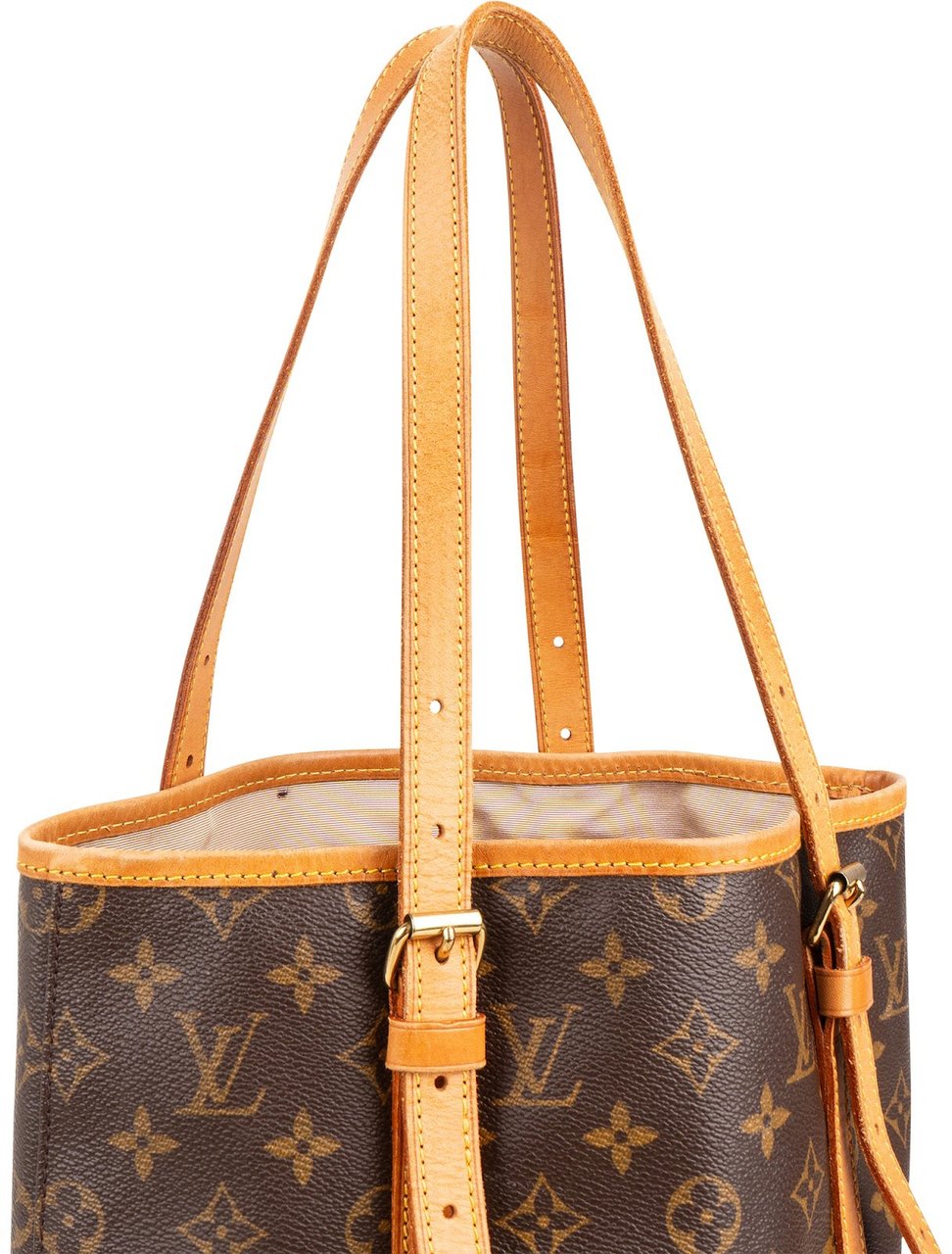 Louis Vuitton Monogram Canvas Bucket GM Shoulder Bag Bruin