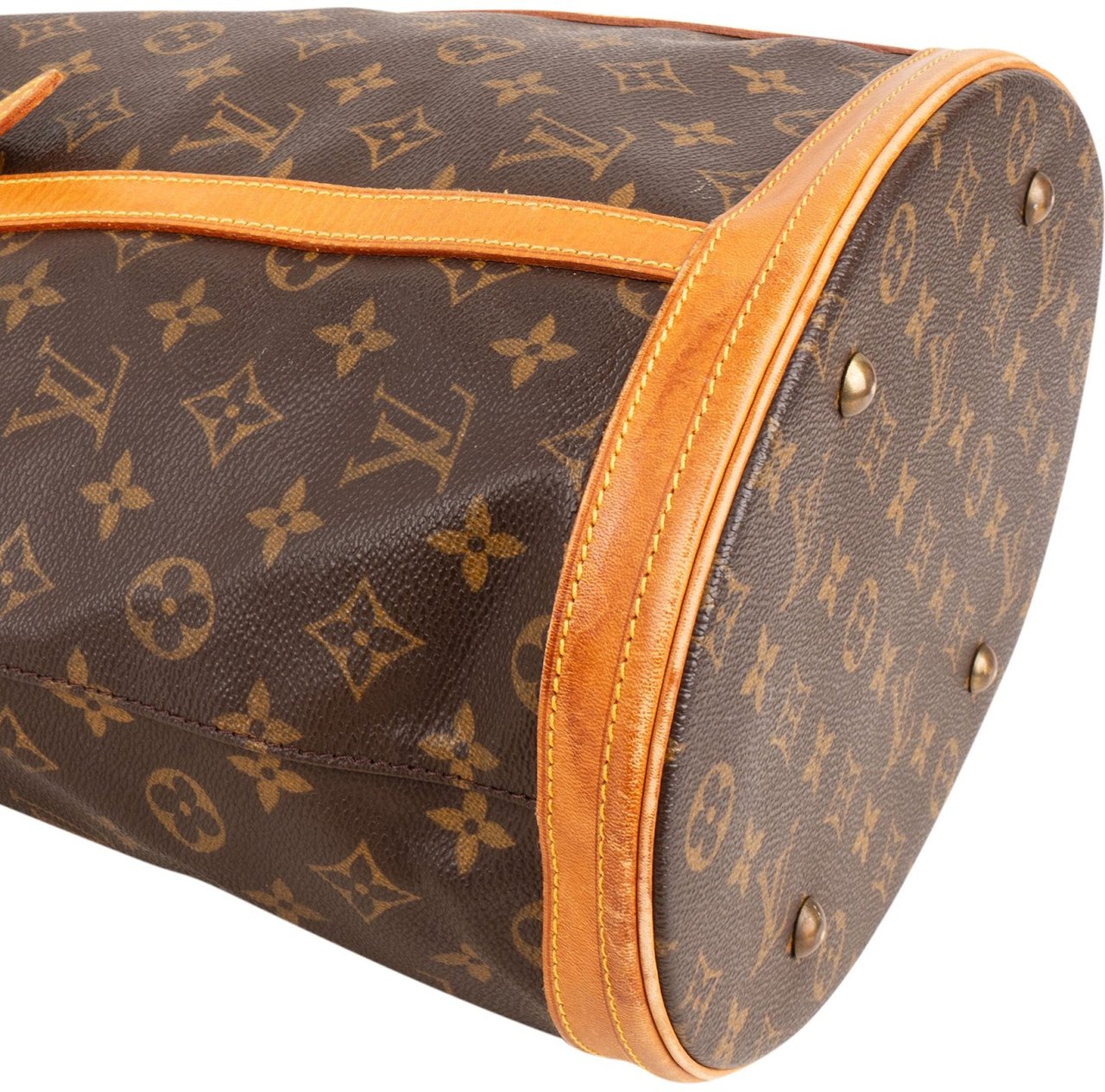 Louis Vuitton Monogram Canvas Bucket GM Shoulder Bag Bruin