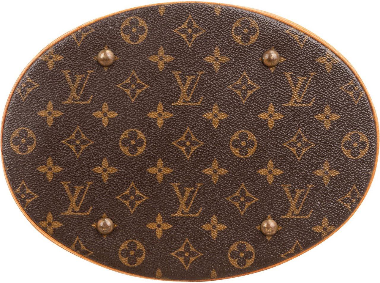 Louis Vuitton Monogram Canvas Bucket GM Shoulder Bag Bruin