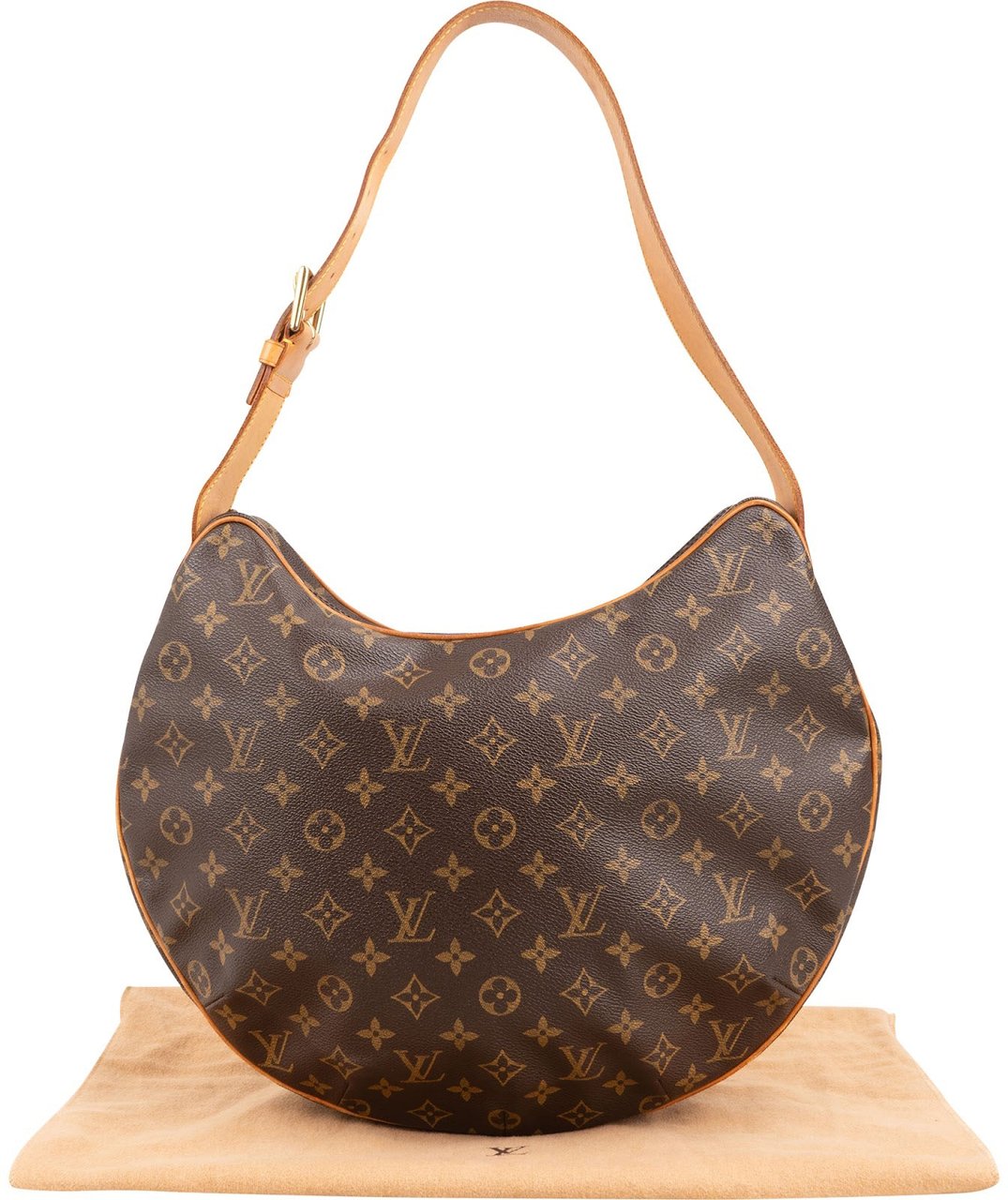 Louis Vuitton Monogram Canvas Croissant GM Shoulder Bag Bruin