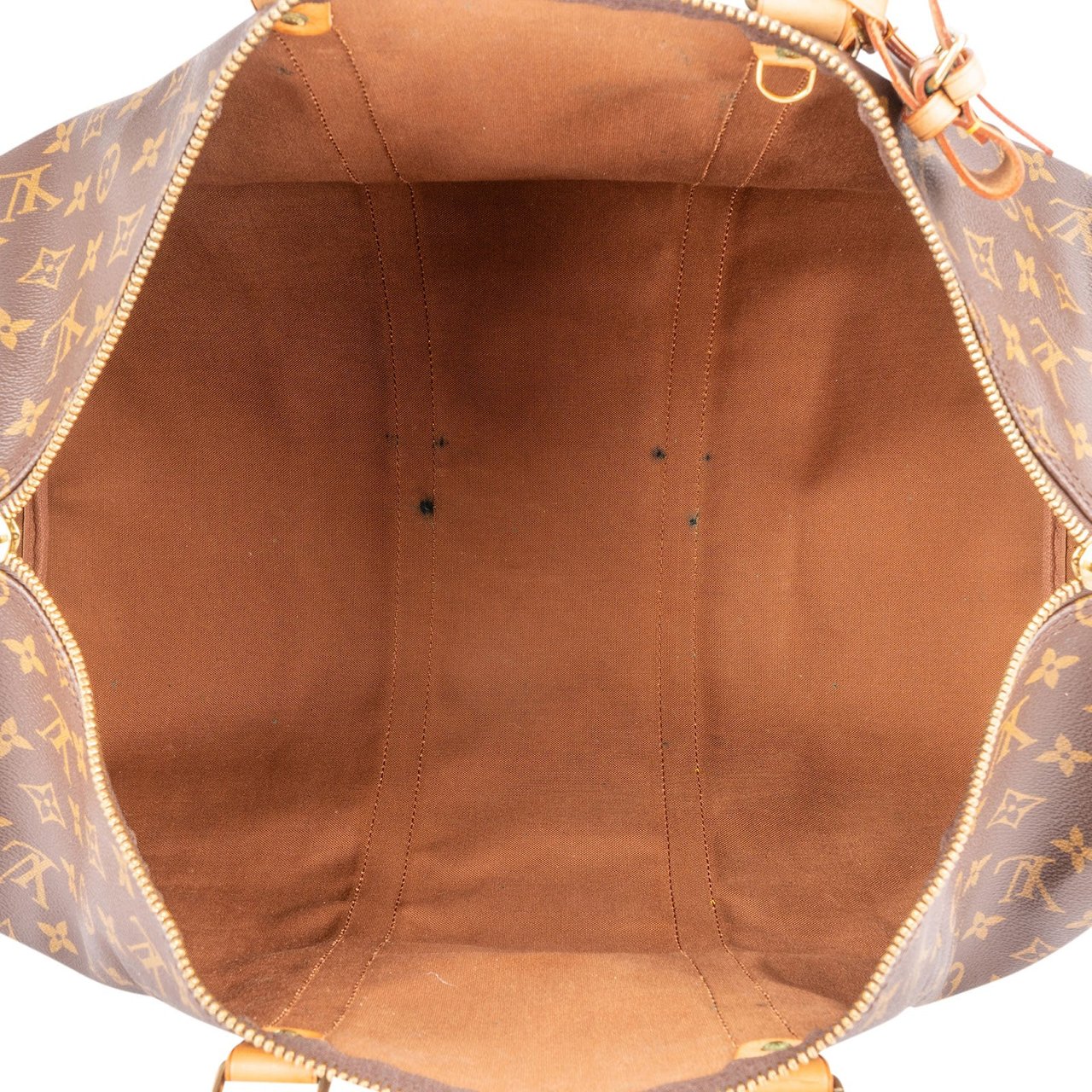 Louis Vuitton Monogram Canvas Keepall 50 Bandoulière Travel Bag Bruin