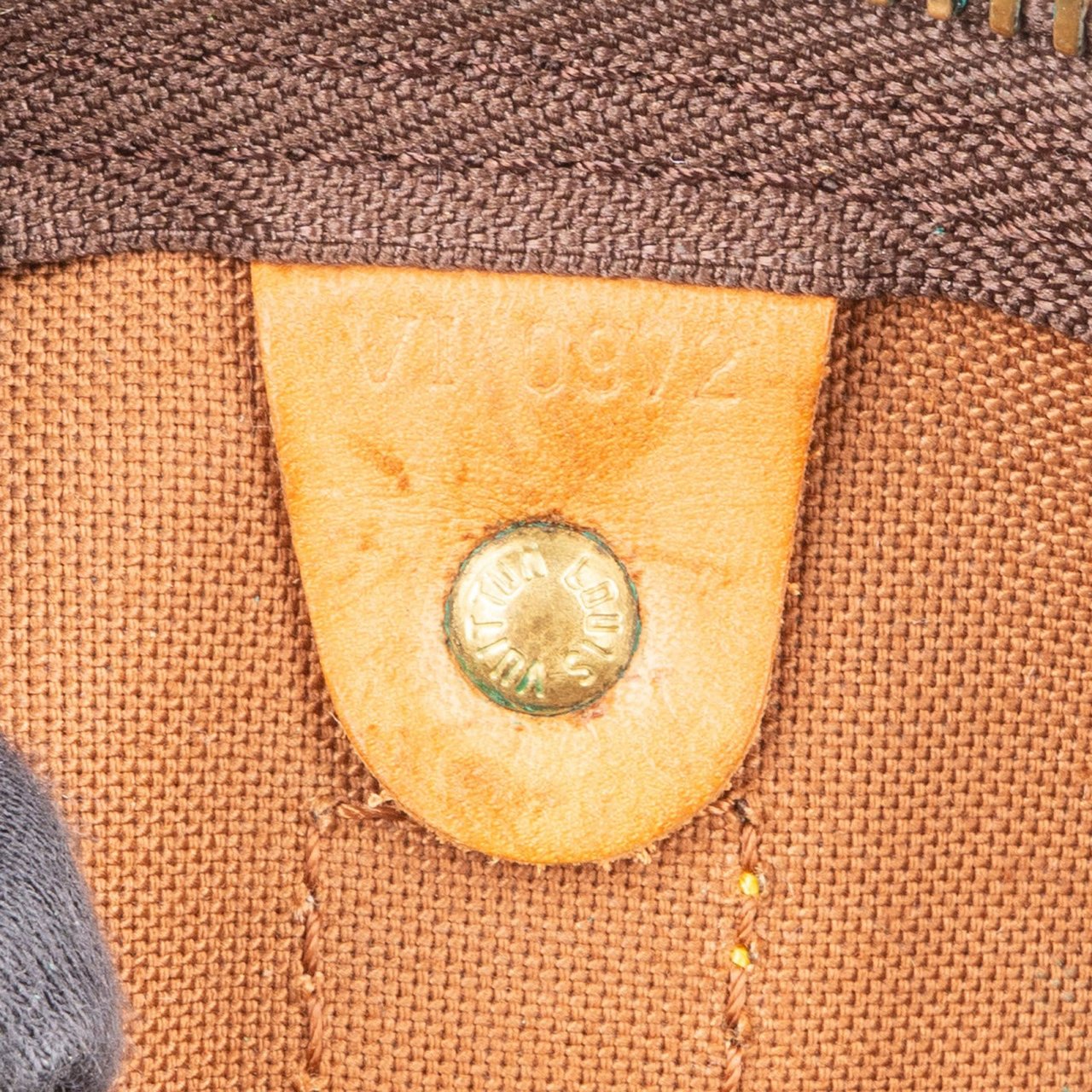 Louis Vuitton Monogram Canvas Keepall 50 Bandoulière Travel Bag Bruin