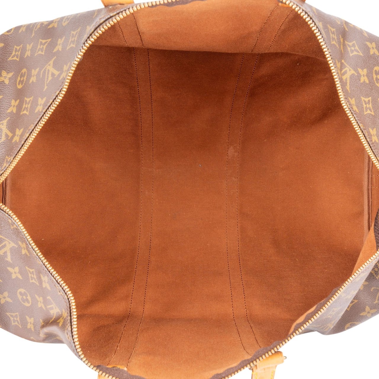 Louis Vuitton Monogram Canvas Keepall 55 Bandoulière Travel Bag Bruin