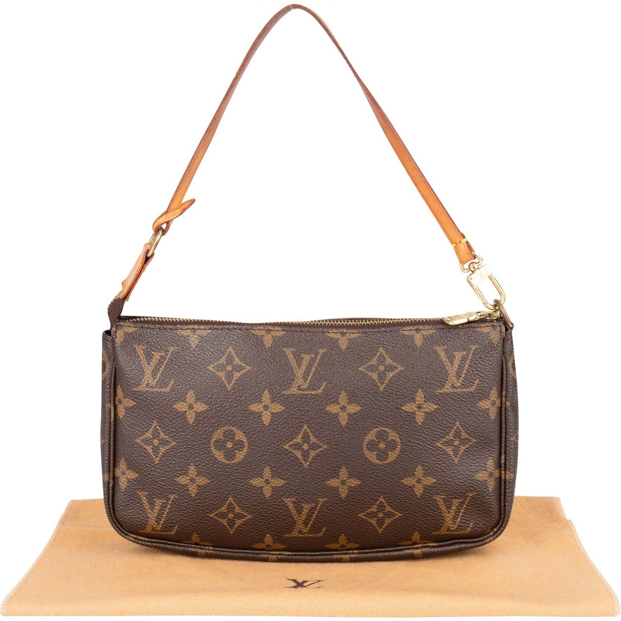 Louis Vuitton Louis Vuitton Canvas Monogram Pochette Accessoire Handbag Bruin