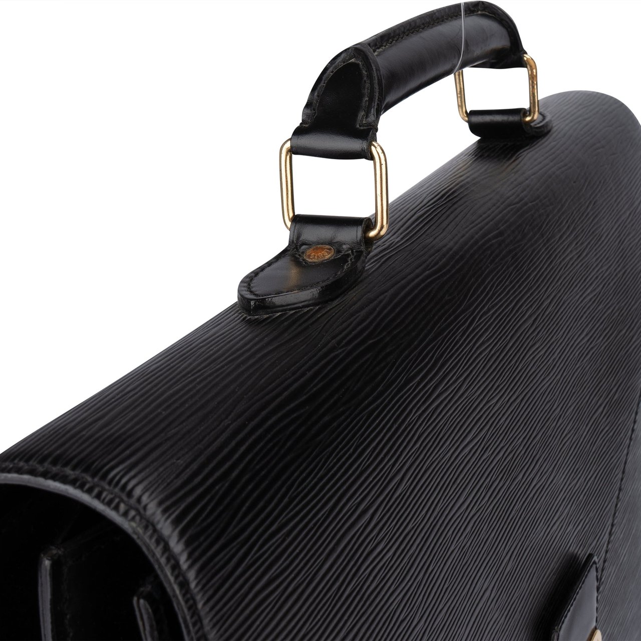 Louis Vuitton Louis Vuitton Noir Epi Leather Serviette Business Handbag Zwart