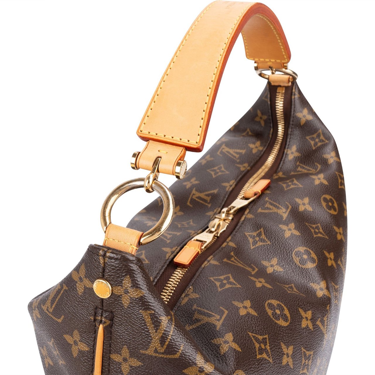Louis Vuitton Monogram Canvas Sully MM Handbag Bruin