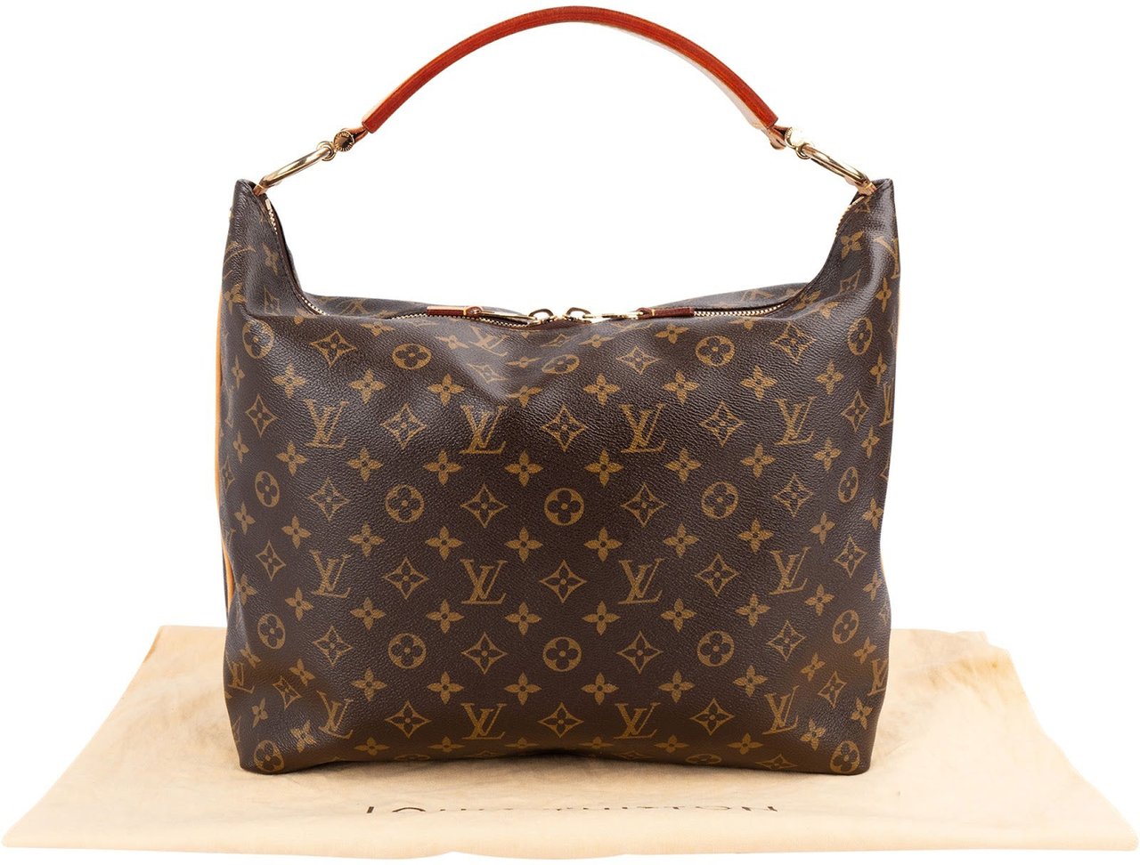 Louis Vuitton Monogram Canvas Sully MM Handbag Bruin