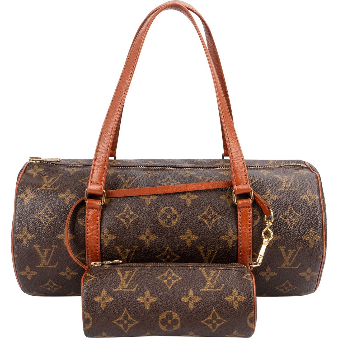 Louis Vuitton Monogram Canvas Papillon Set Handbag Bruin