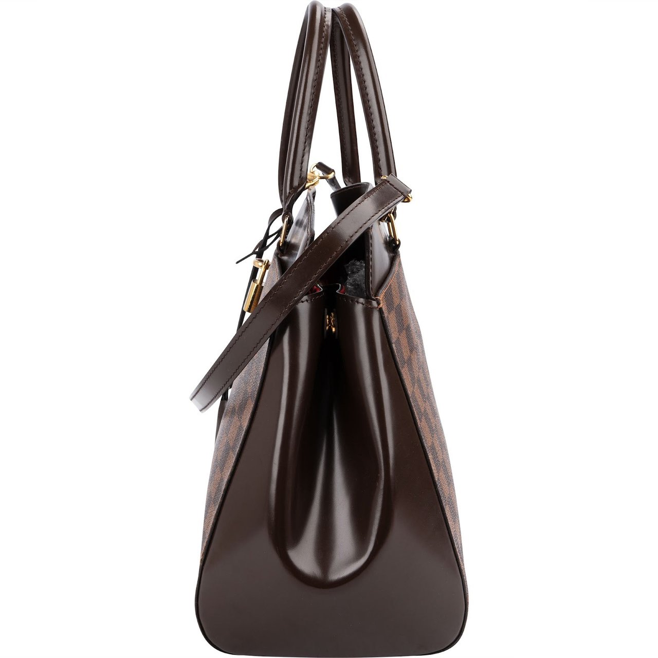 Louis Vuitton Monogram Damier Ebene Canvas Rivoli MM Handbag Bruin