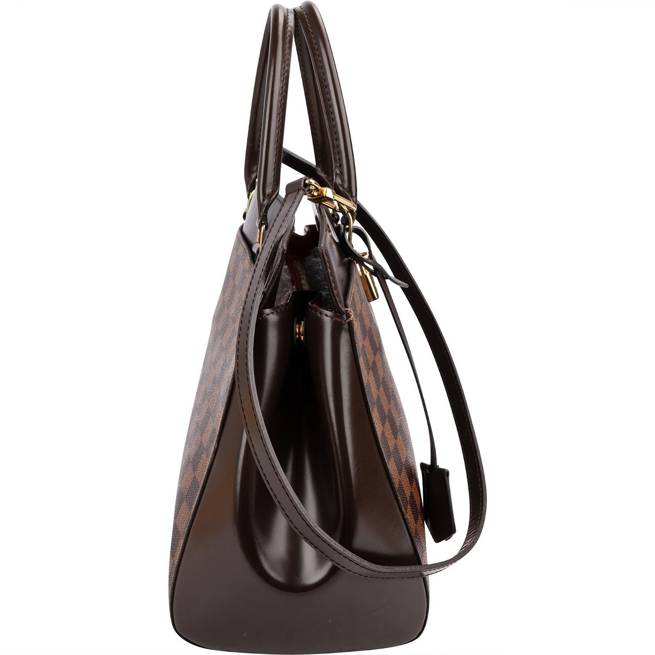 Louis Vuitton Monogram Damier Ebene Canvas Rivoli MM Handbag Bruin