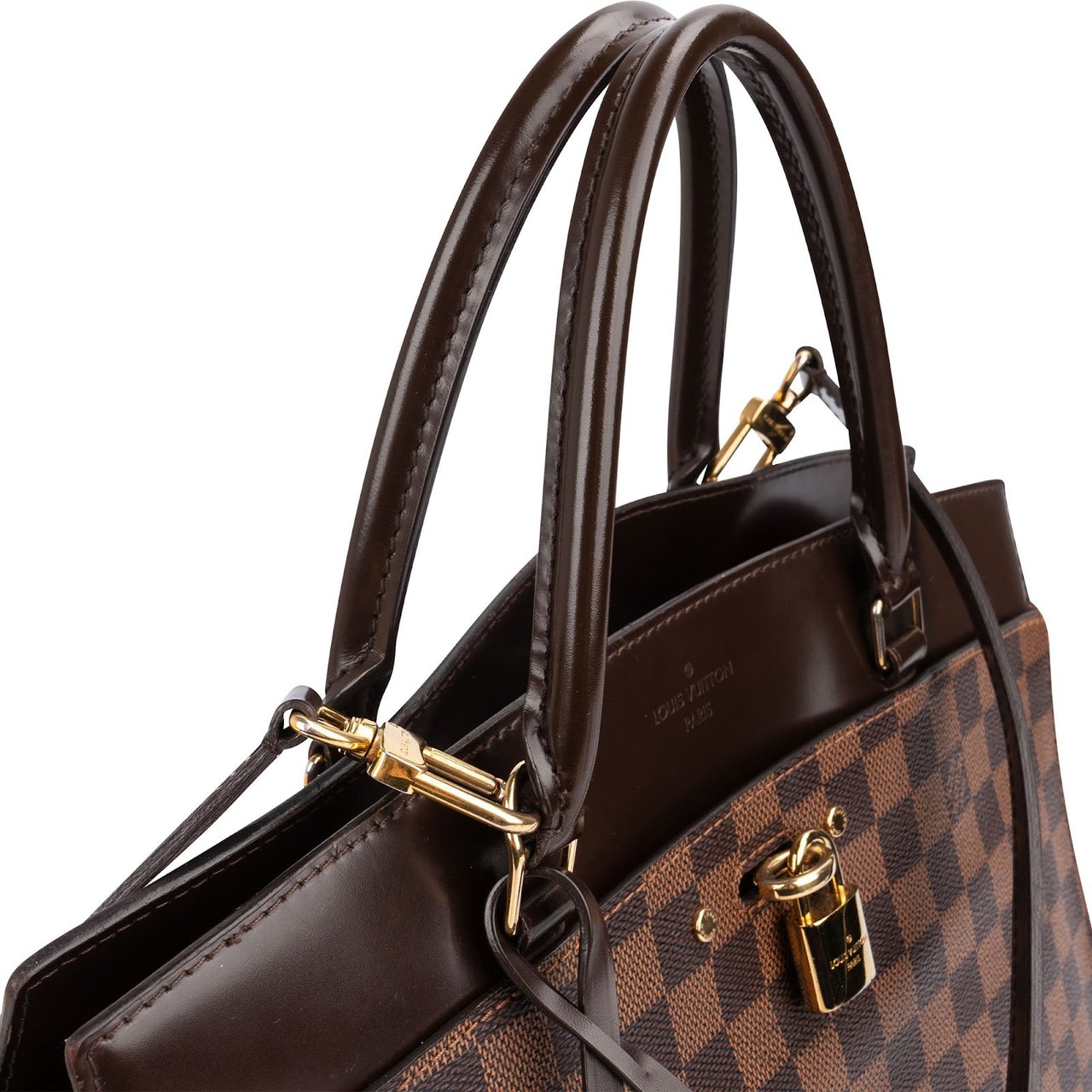 Louis Vuitton Monogram Damier Ebene Canvas Rivoli MM Handbag Bruin