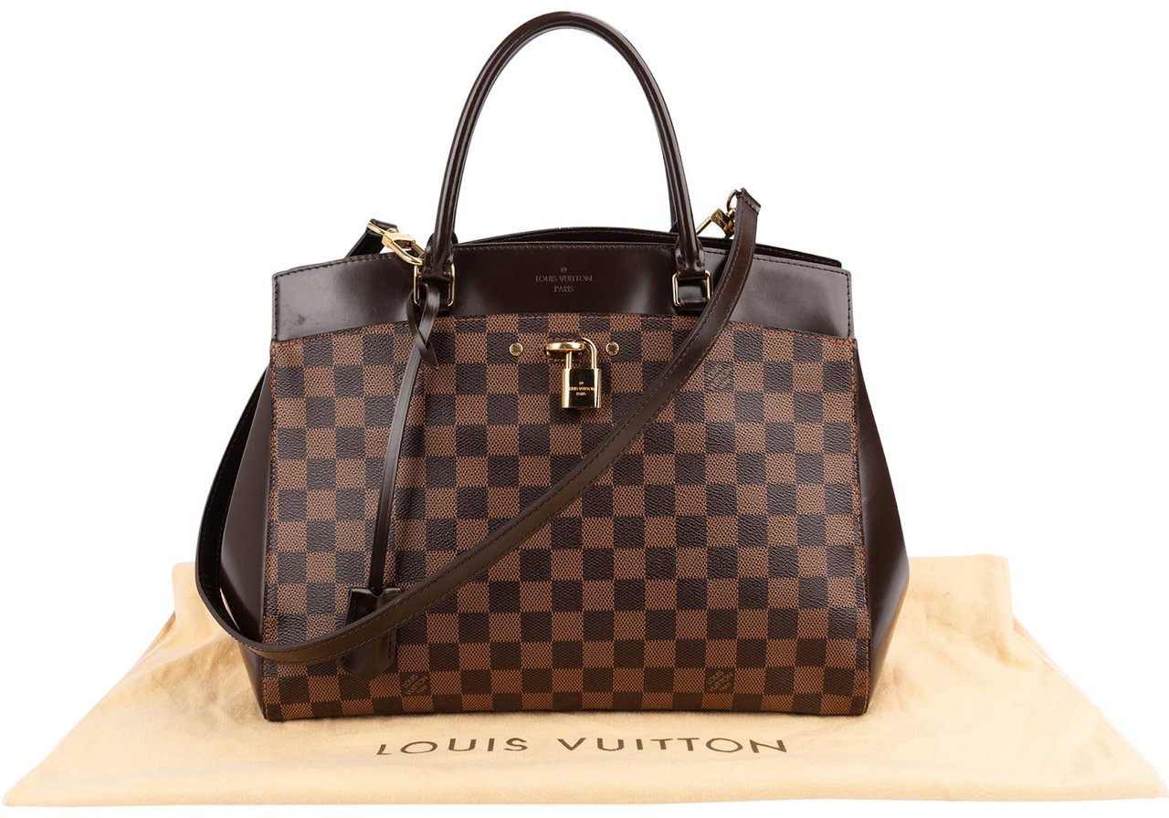 Louis Vuitton Monogram Damier Ebene Canvas Rivoli MM Handbag Bruin