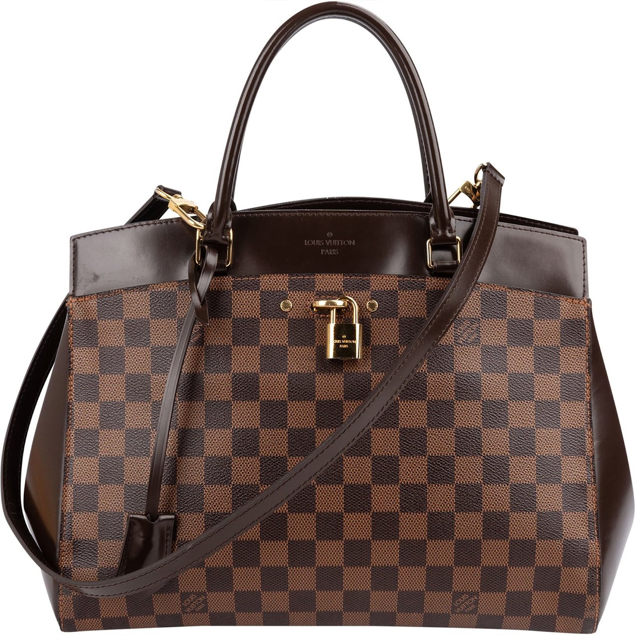 Louis Vuitton Monogram Damier Ebene Canvas Rivoli MM Handbag Bruin