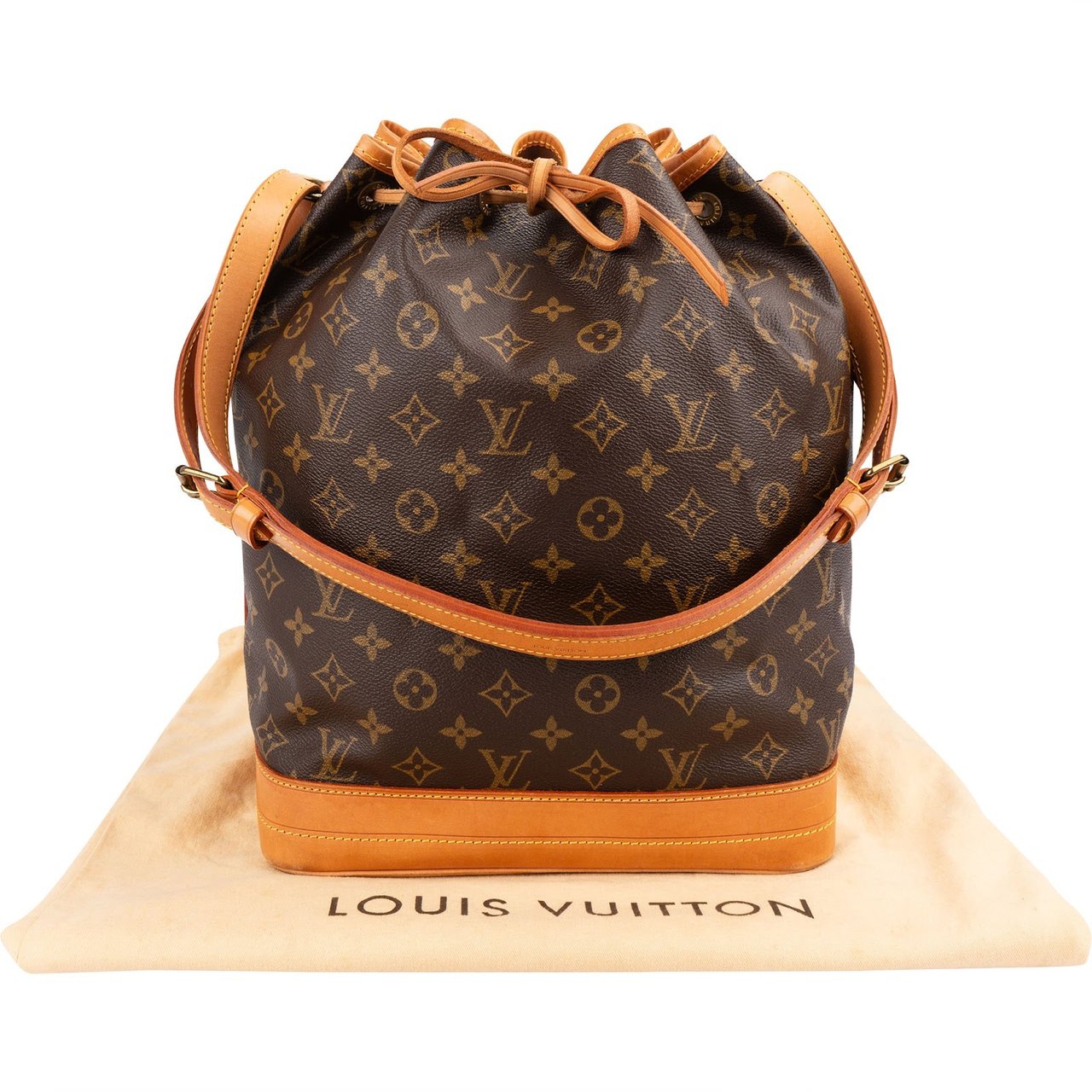 Louis Vuitton Monogram Canvas Sac Noé Grande Shoulder Bag Bruin