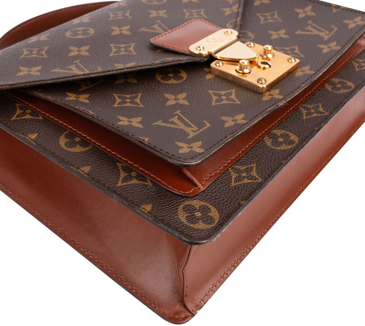 Louis Vuitton Monogram Canvas Monceau Handbag Bruin