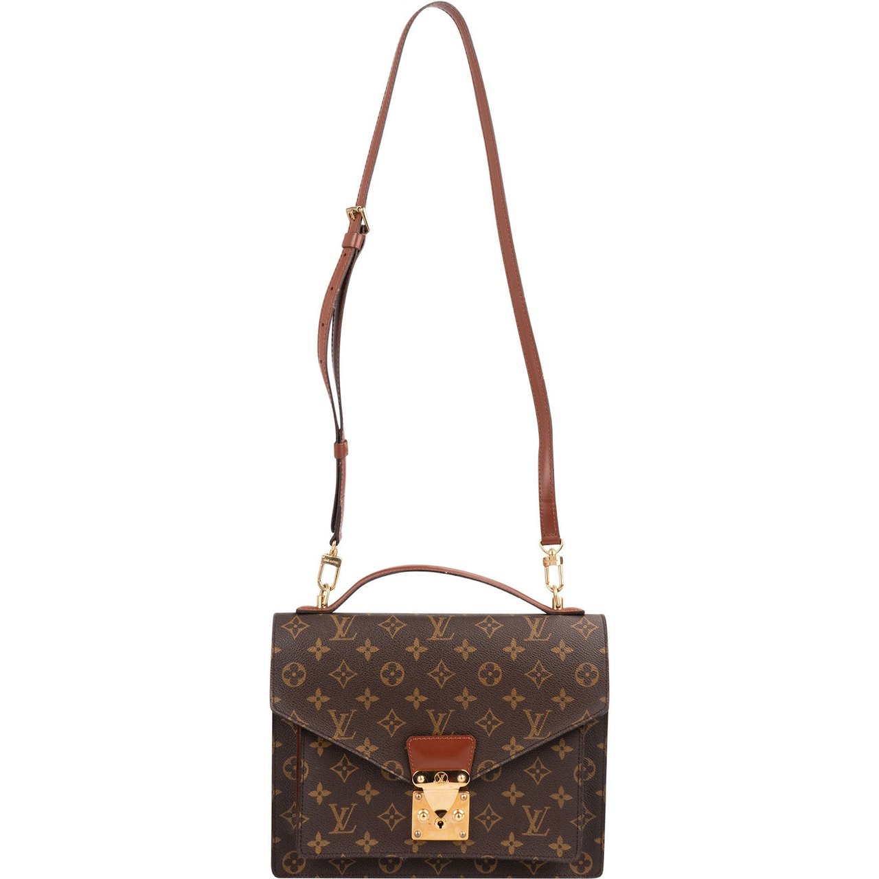 Louis Vuitton Monogram Canvas Monceau Handbag Bruin