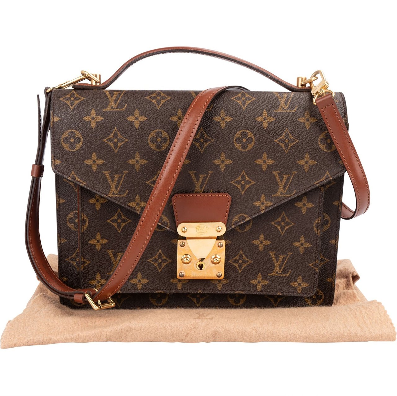 Louis Vuitton Monogram Canvas Monceau Handbag Bruin