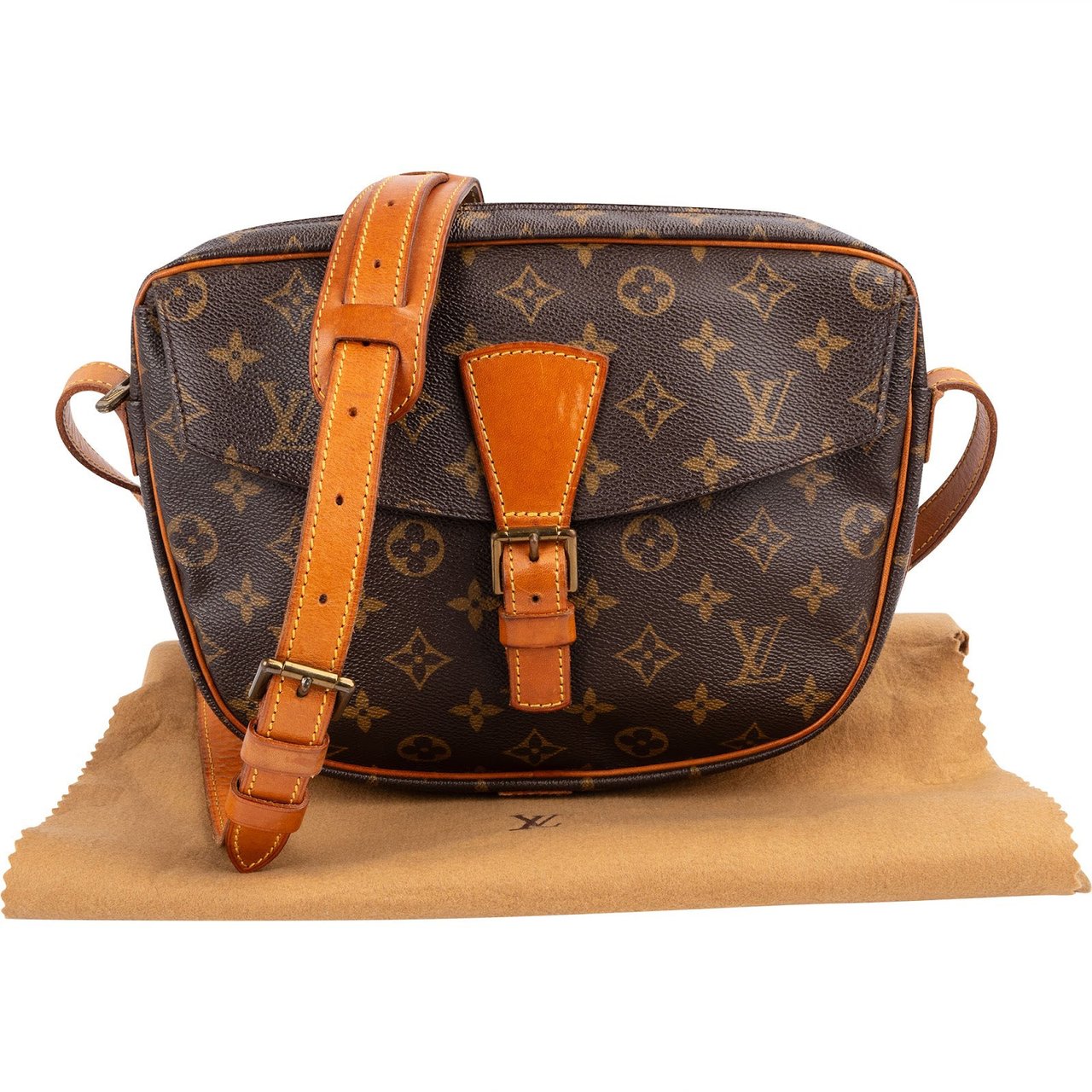 Louis Vuitton Monogram Canvas Chantilly GM Crossbody Bag Bruin
