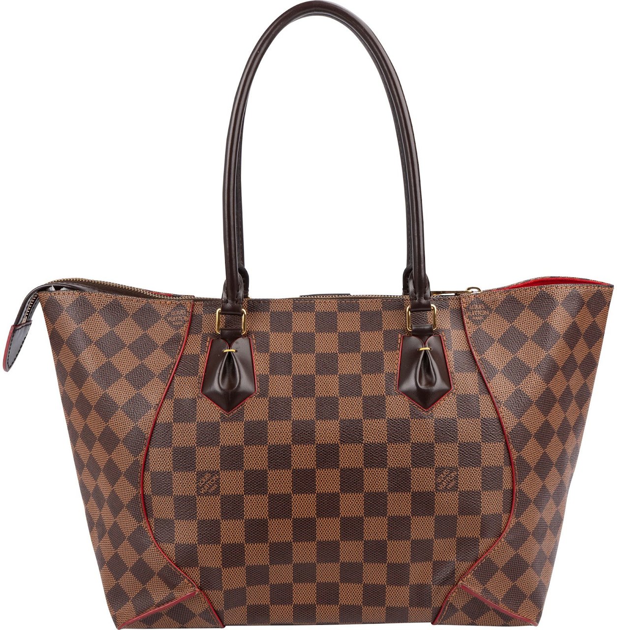 Louis Vuitton Monogram Damier Ebene Caissa MM Shoulder Bag Bruin
