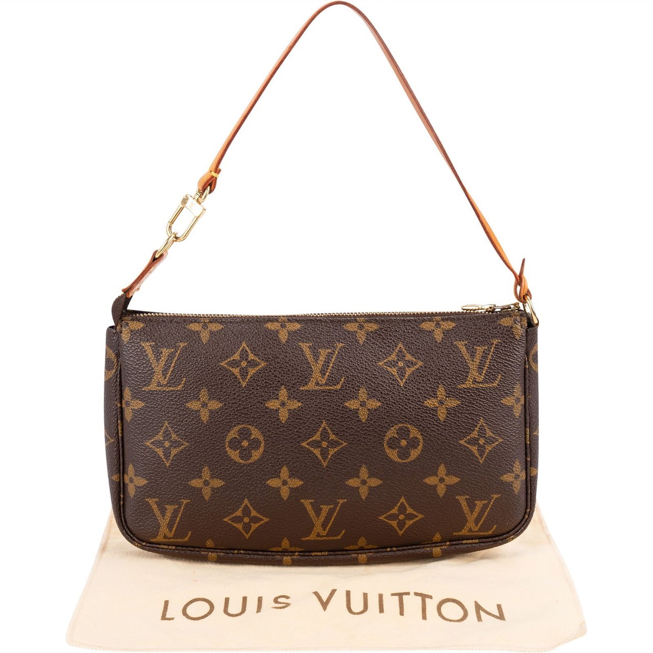 Louis Vuitton Monogram Canvas Pochette Accessoires Handbag Bruin