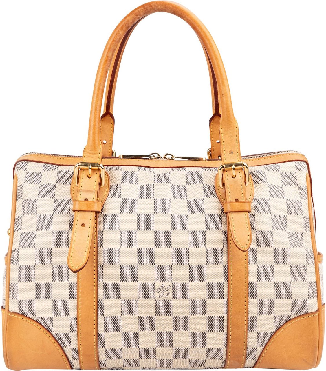 Louis Vuitton Monogram Damier Azur Canvas Berkeley Handbag Wit
