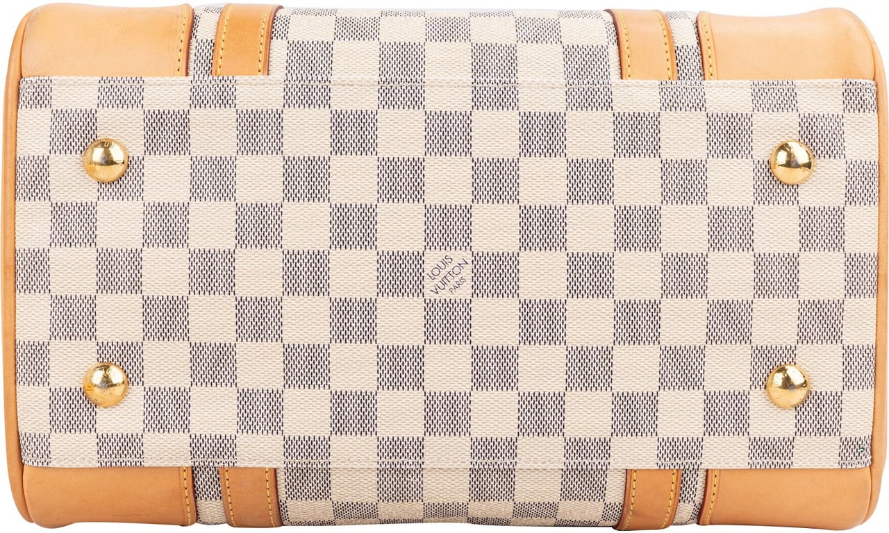 Louis Vuitton Monogram Damier Azur Canvas Berkeley Handbag Wit