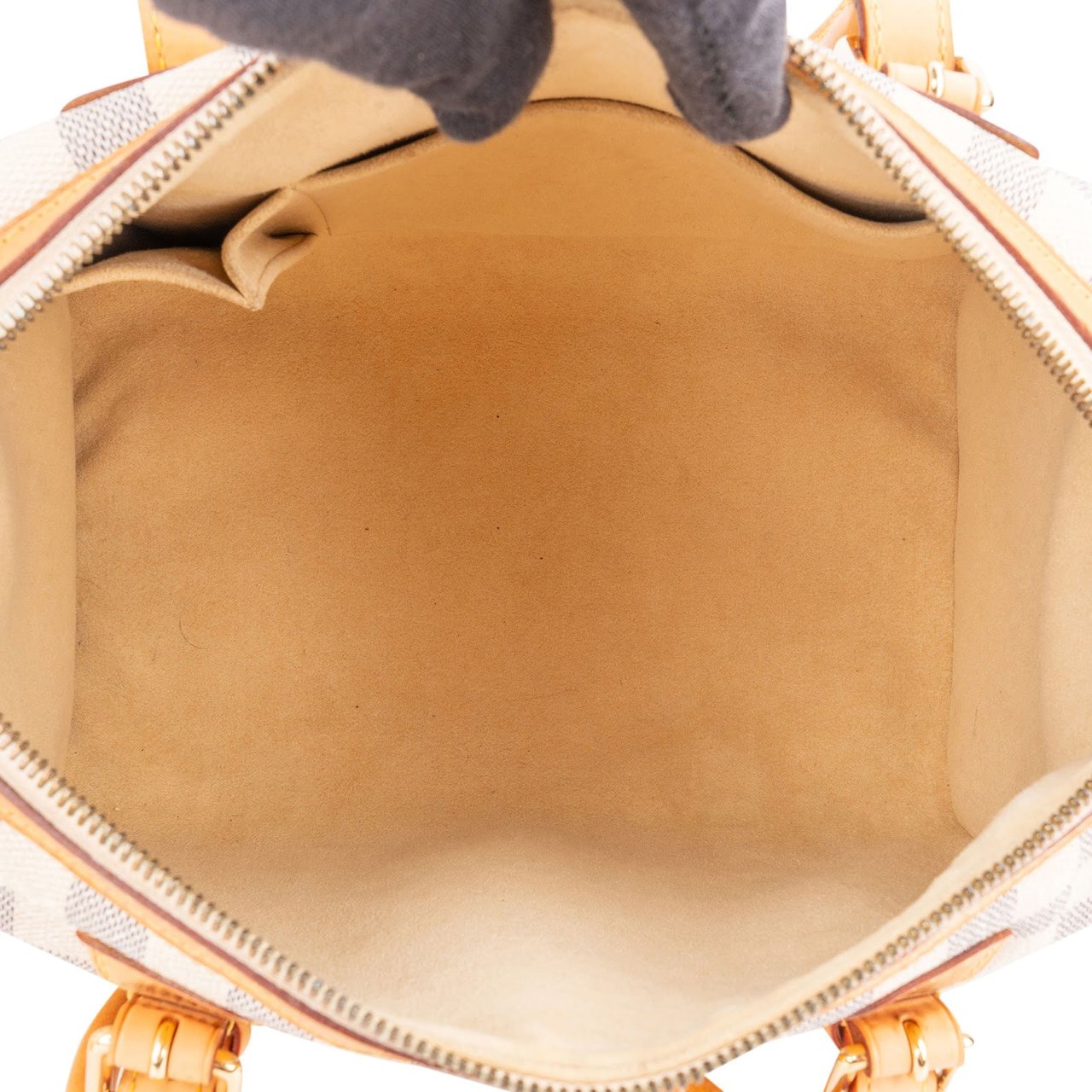 Louis Vuitton Monogram Damier Azur Canvas Berkeley Handbag Wit