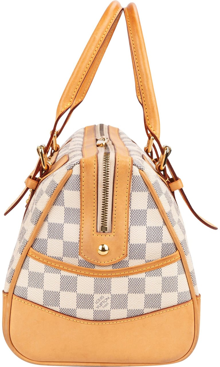 Louis Vuitton Monogram Damier Azur Canvas Berkeley Handbag Wit