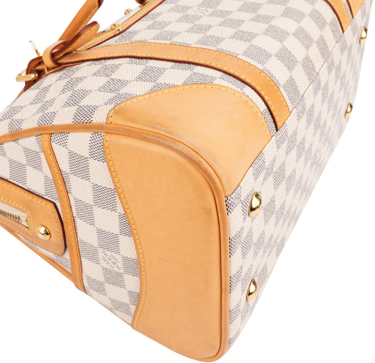 Louis Vuitton Monogram Damier Azur Canvas Berkeley Handbag Wit