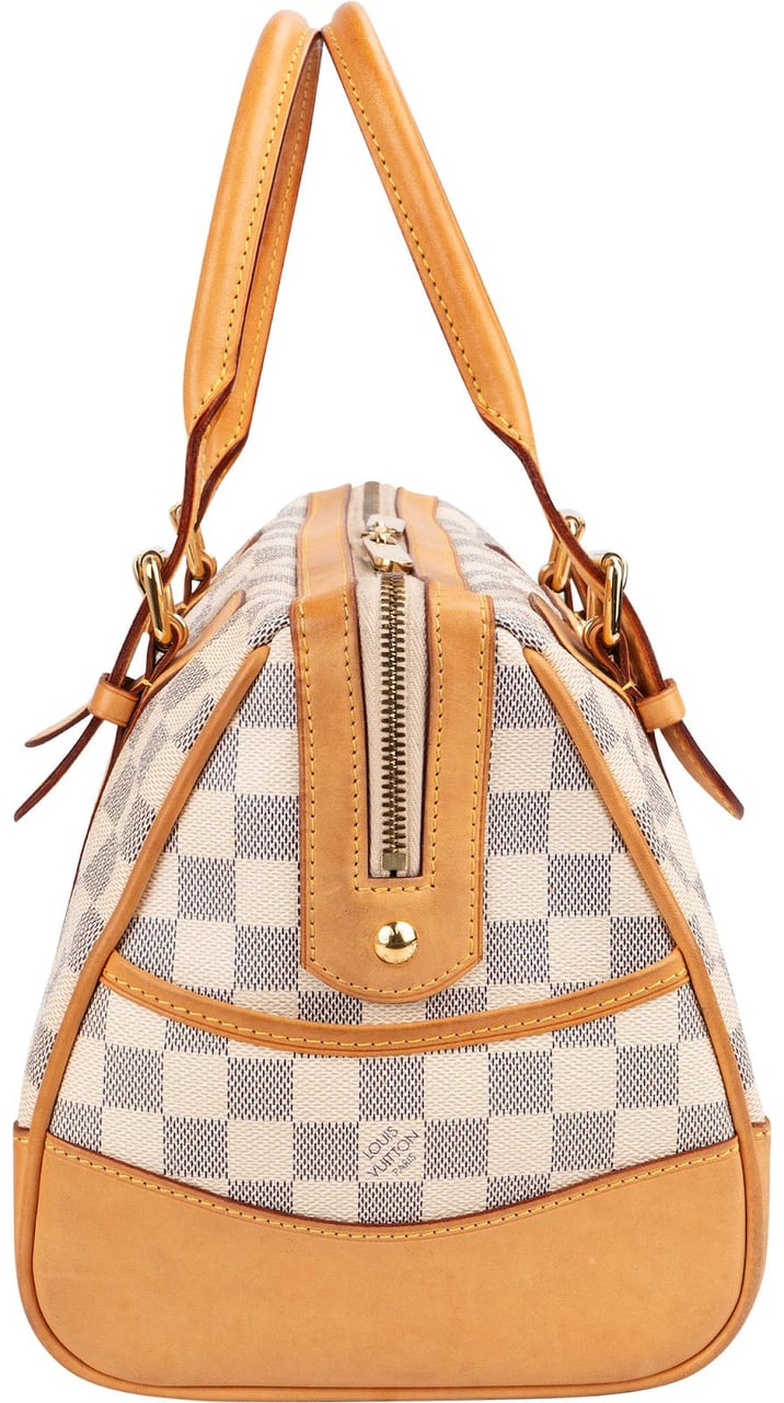 Louis Vuitton Monogram Damier Azur Canvas Berkeley Handbag Wit