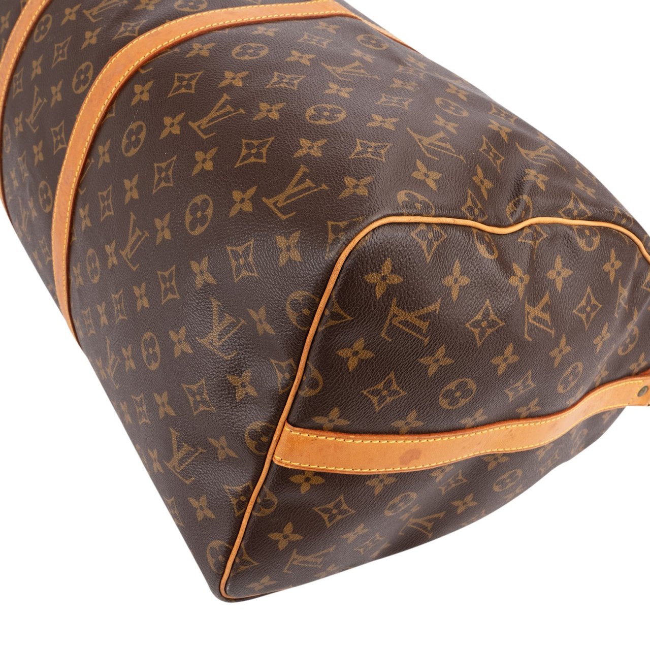 Louis Vuitton Monogram Canvas Keepall 55 Bandoulière Travel Bag Bruin