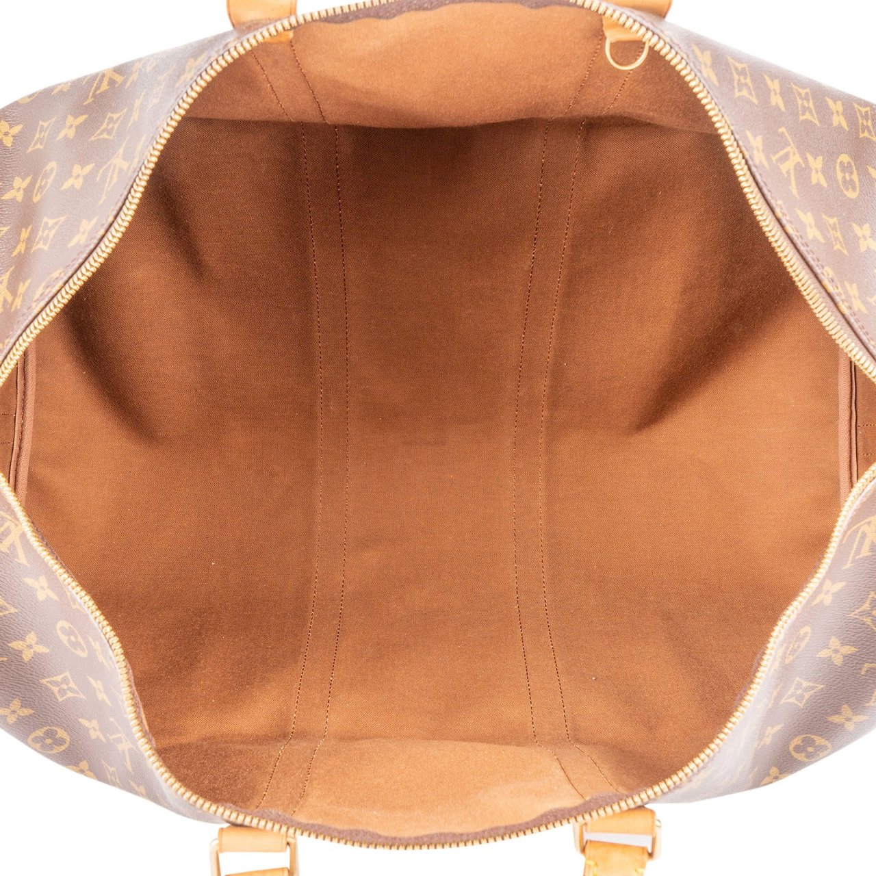 Louis Vuitton Monogram Canvas Keepall 55 Bandoulière Travel Bag Bruin