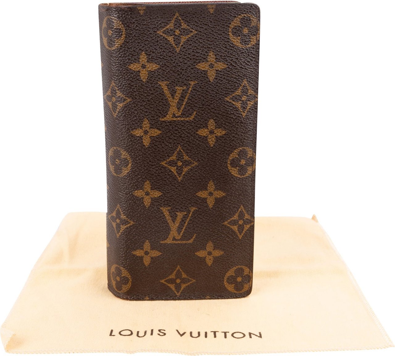 Louis Vuitton Monogram Canvas Brazza Long Bifold Wallet Bruin
