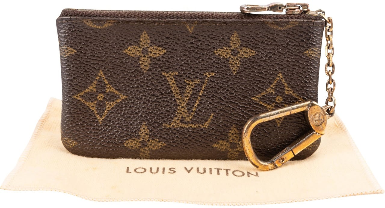 Louis Vuitton Monogram Canvas Pochette Cles Key Pouch Bruin