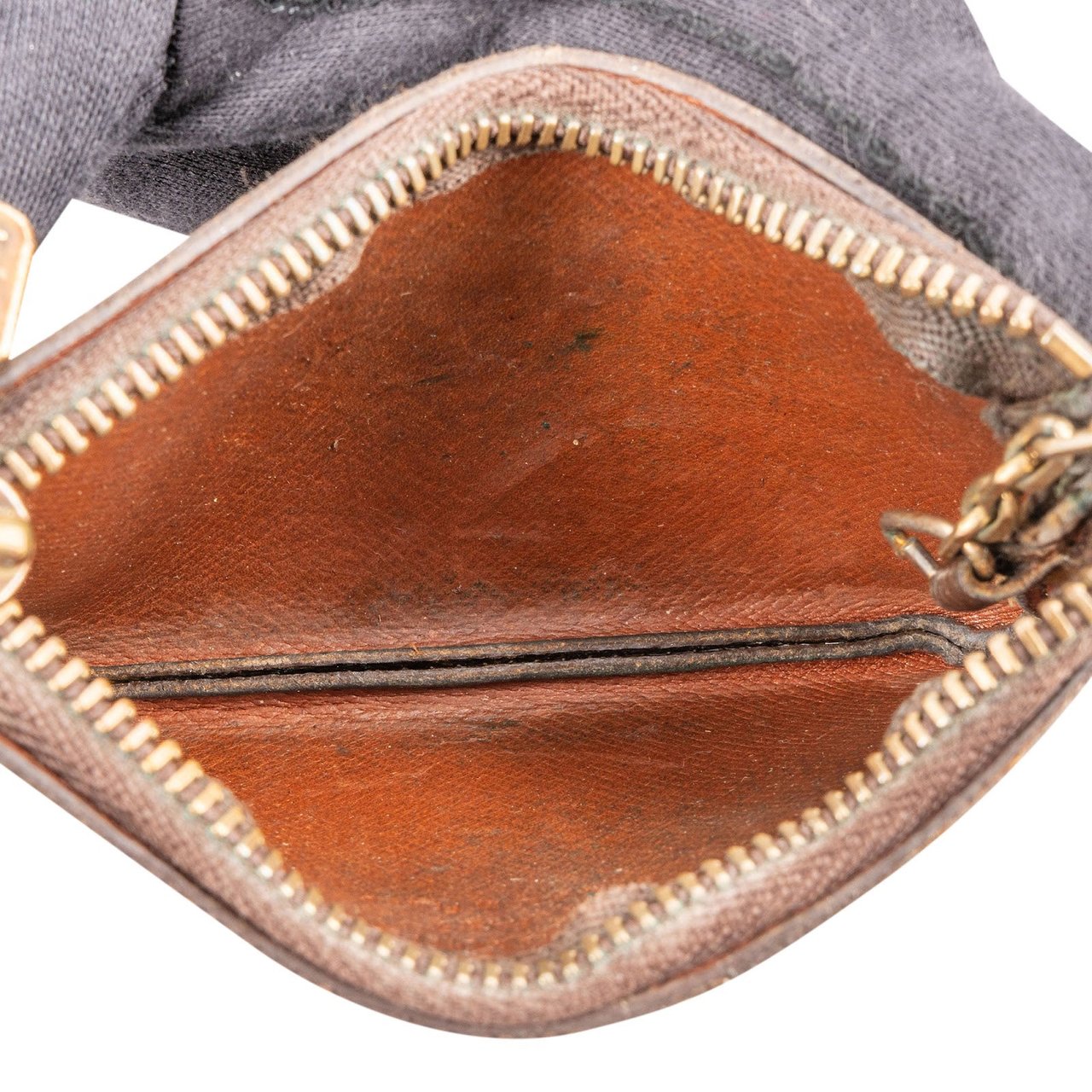 Louis Vuitton Monogram Canvas Pochette Cles Key Pouch Bruin
