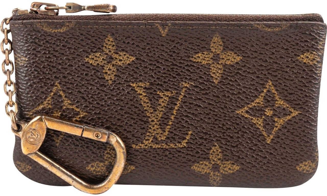 Louis Vuitton Monogram Canvas Pochette Cles Key Pouch Bruin