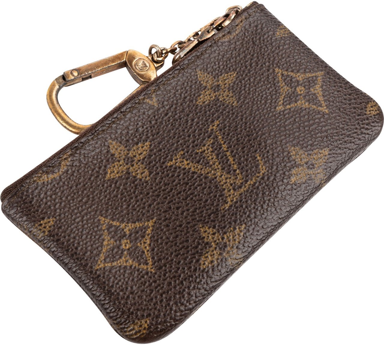 Louis Vuitton Monogram Canvas Pochette Cles Key Pouch Bruin