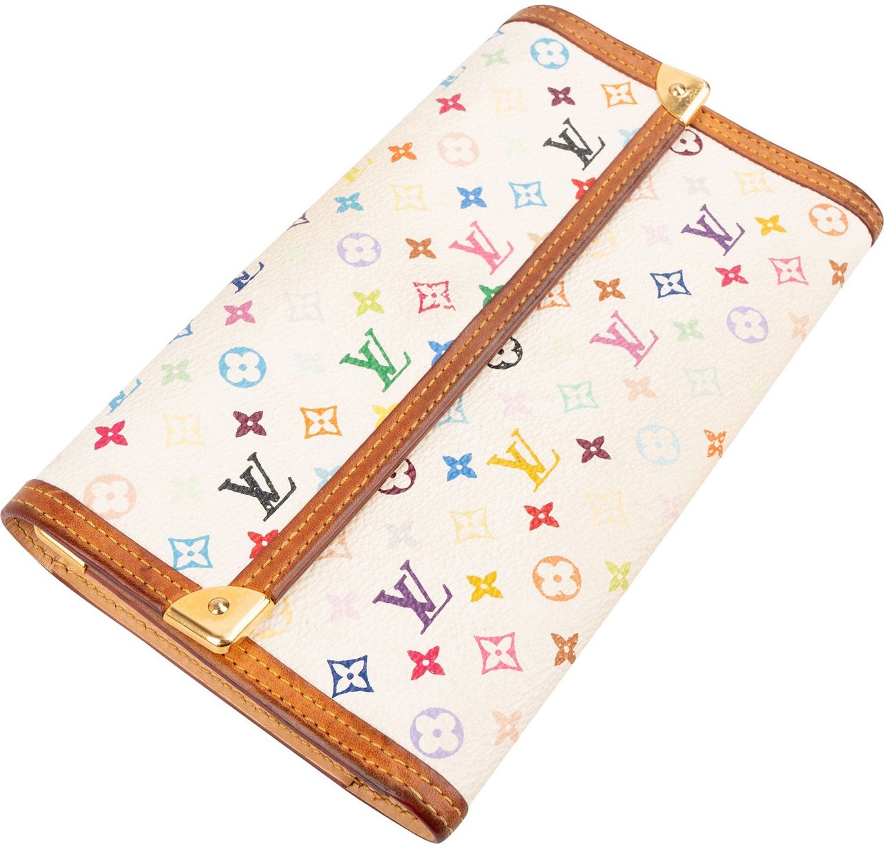 Louis Vuitton Monogram Murakami Multicolor Porte-Tresor International Wallet Beige