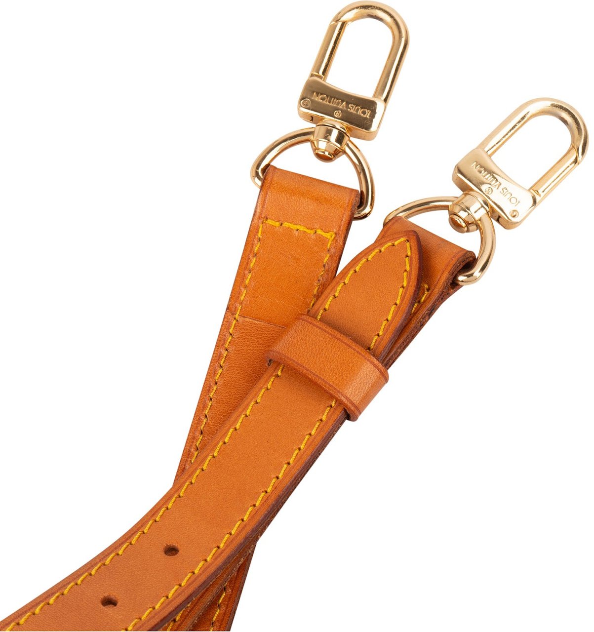 Louis Vuitton Vachetta Leather Adjustable Keepall Bags Strap Bruin