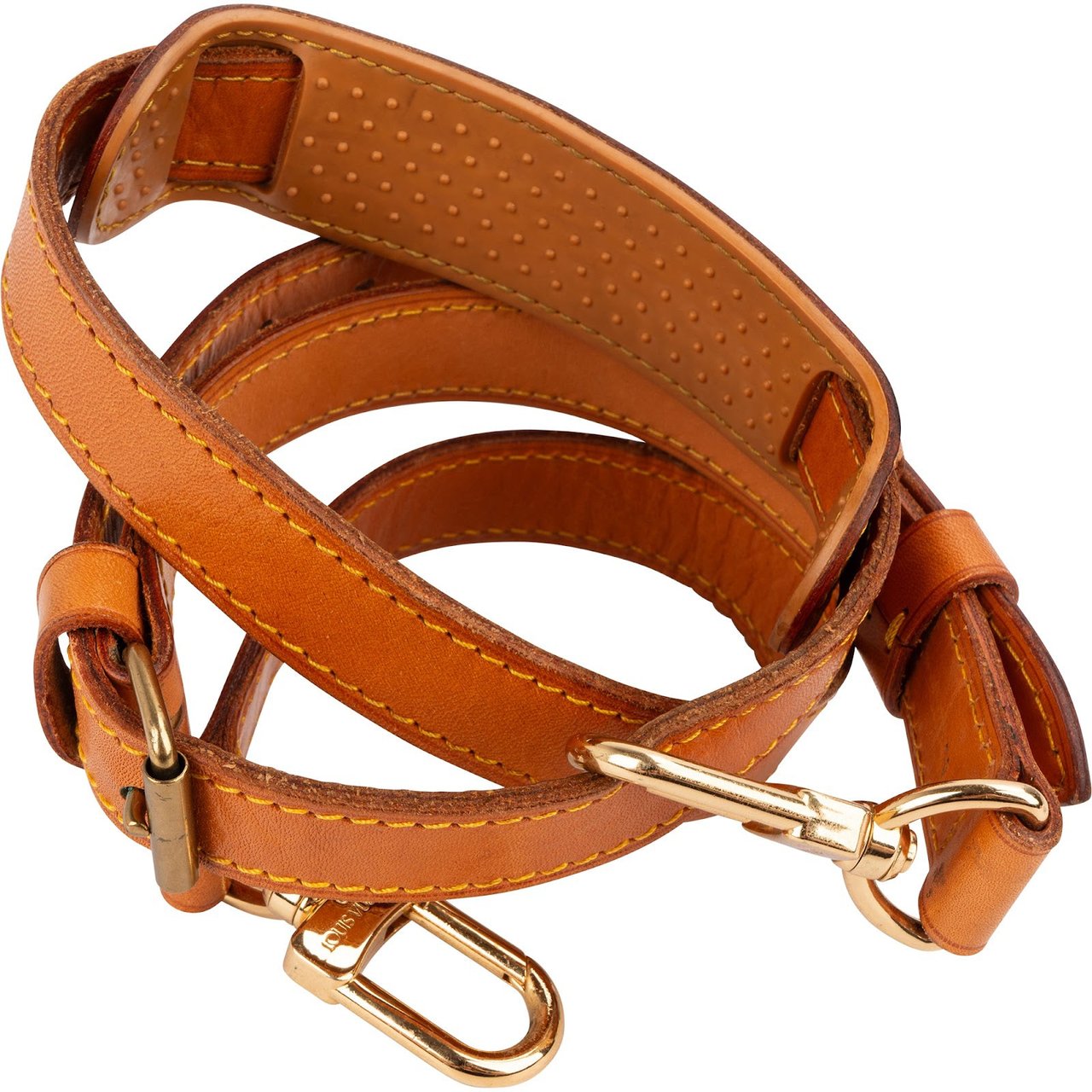 Louis Vuitton Vachetta Leather Adjustable Keepall Bags Strap Bruin