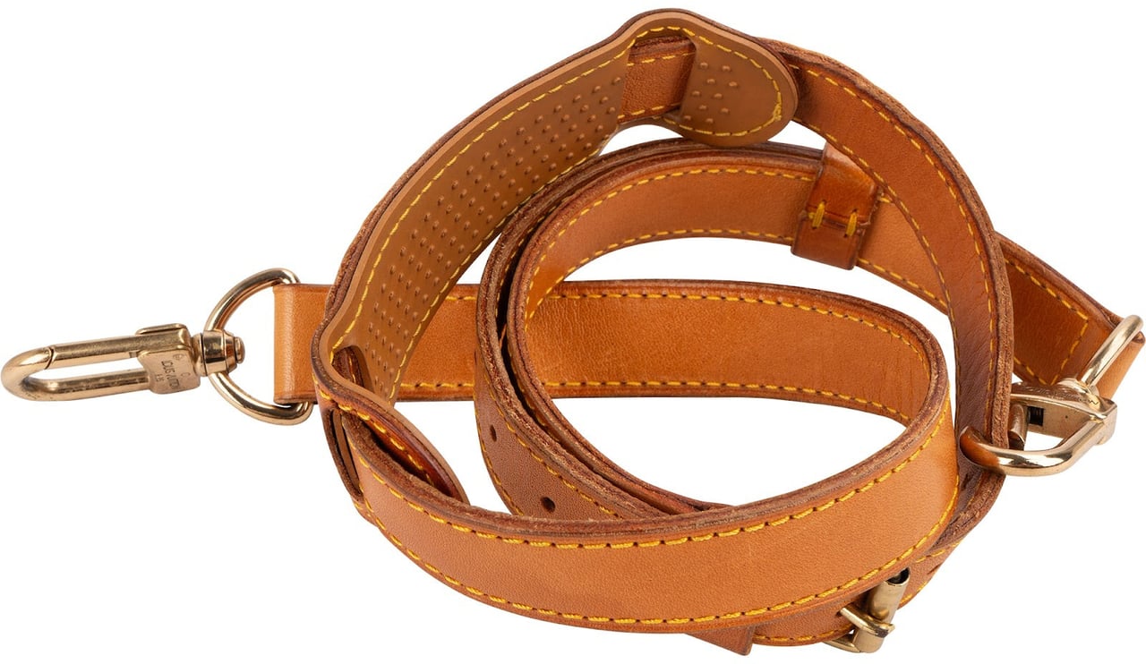 Louis Vuitton Vachetta Leather Adjustable Keepall Bags Strap Bruin