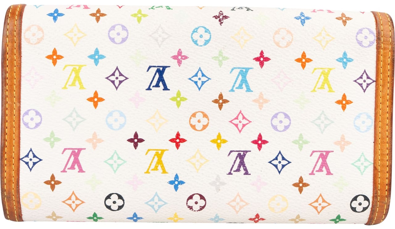 Louis Vuitton Monogram Murakami Multicolor Porte-Tresor International Wallet Beige