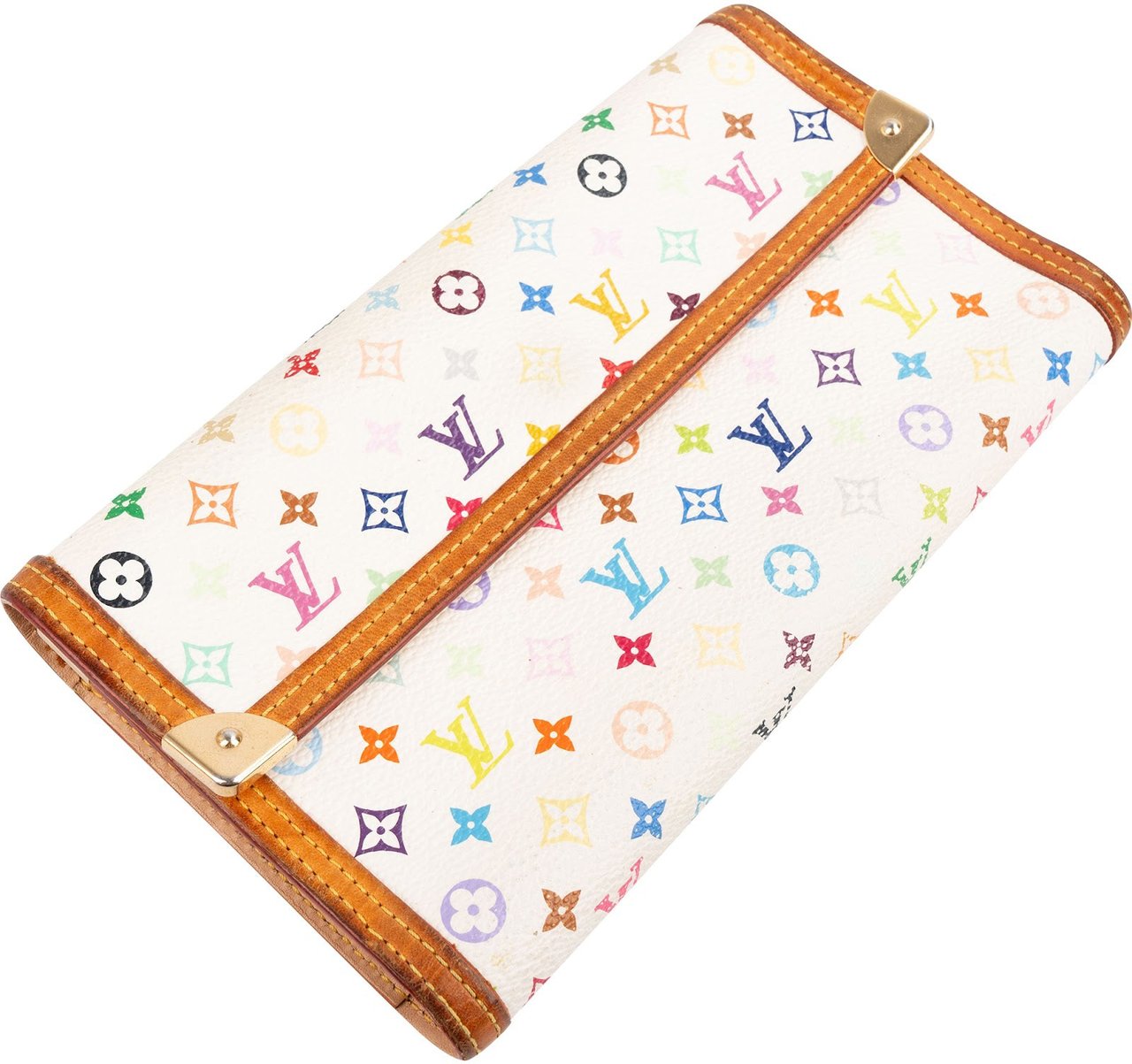 Louis Vuitton Monogram Murakami Multicolor Porte-Tresor International Wallet Beige