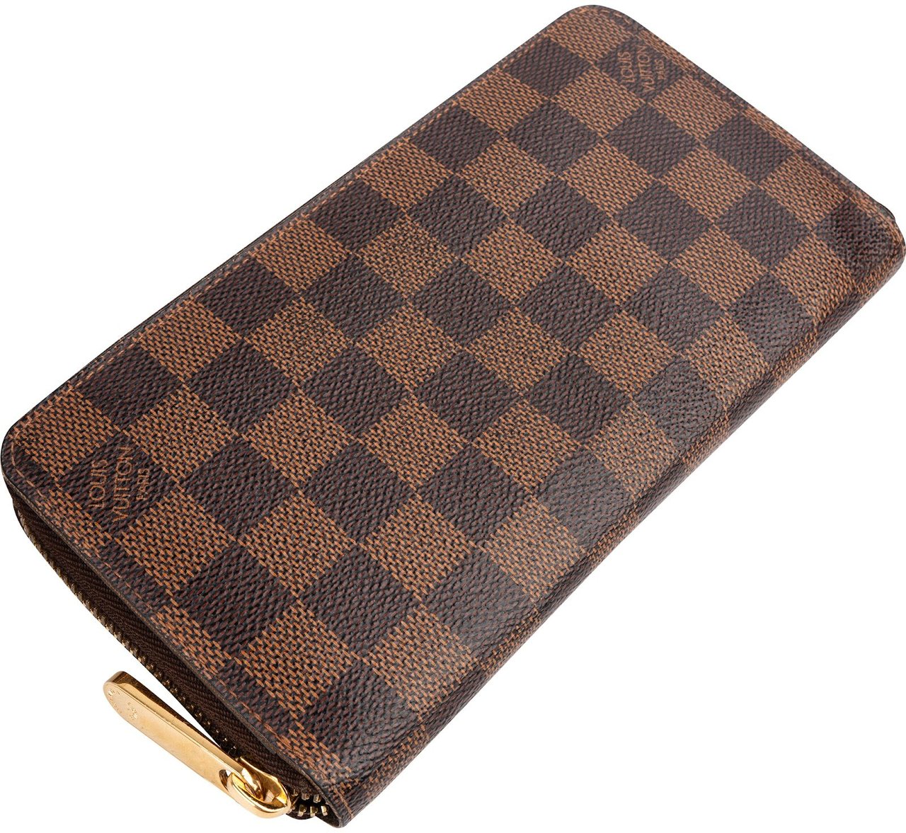 Louis Vuitton Monogram Damier Ebene Zippy Wallet Bruin