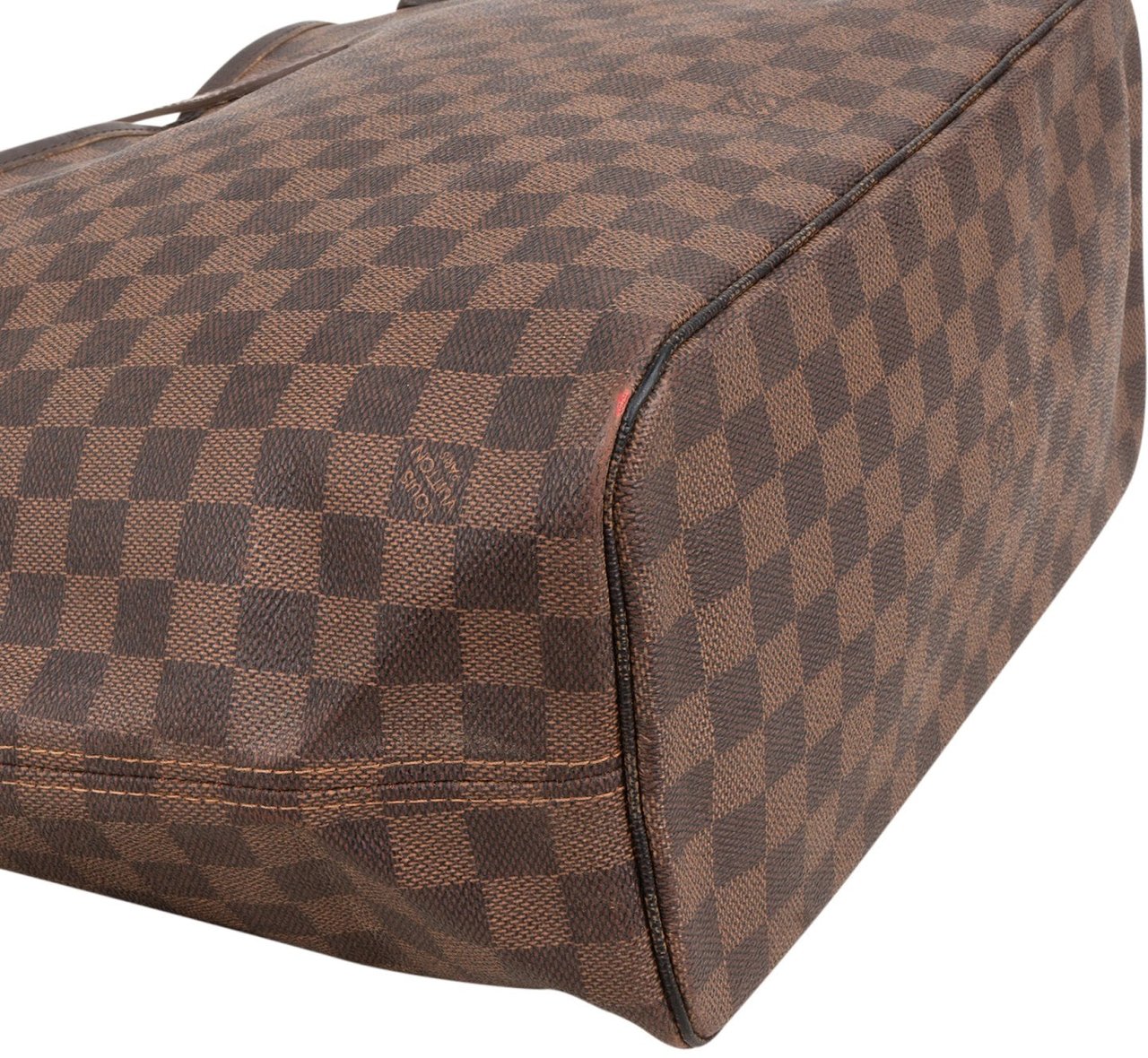 Louis Vuitton Monogram Damier Ebene Neverfull MM Shoulder Bag Bruin