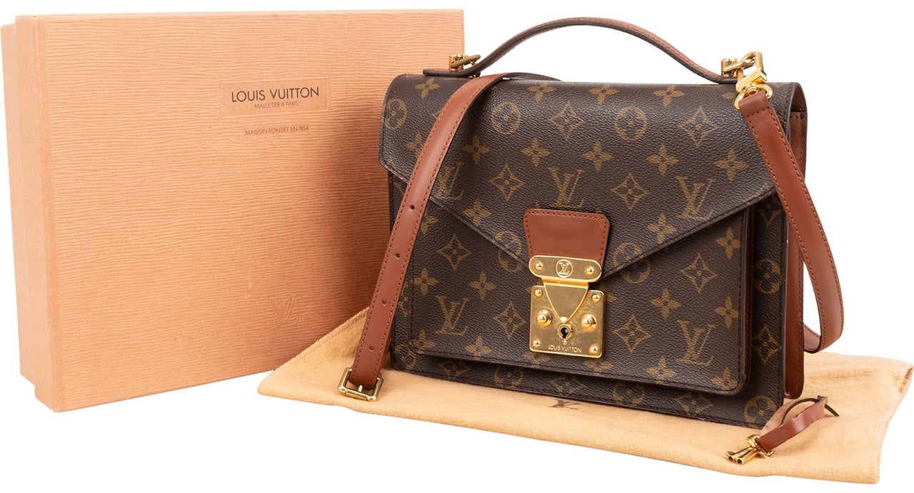 Louis Vuitton Monogram Canvas Monceau Handbag Bruin