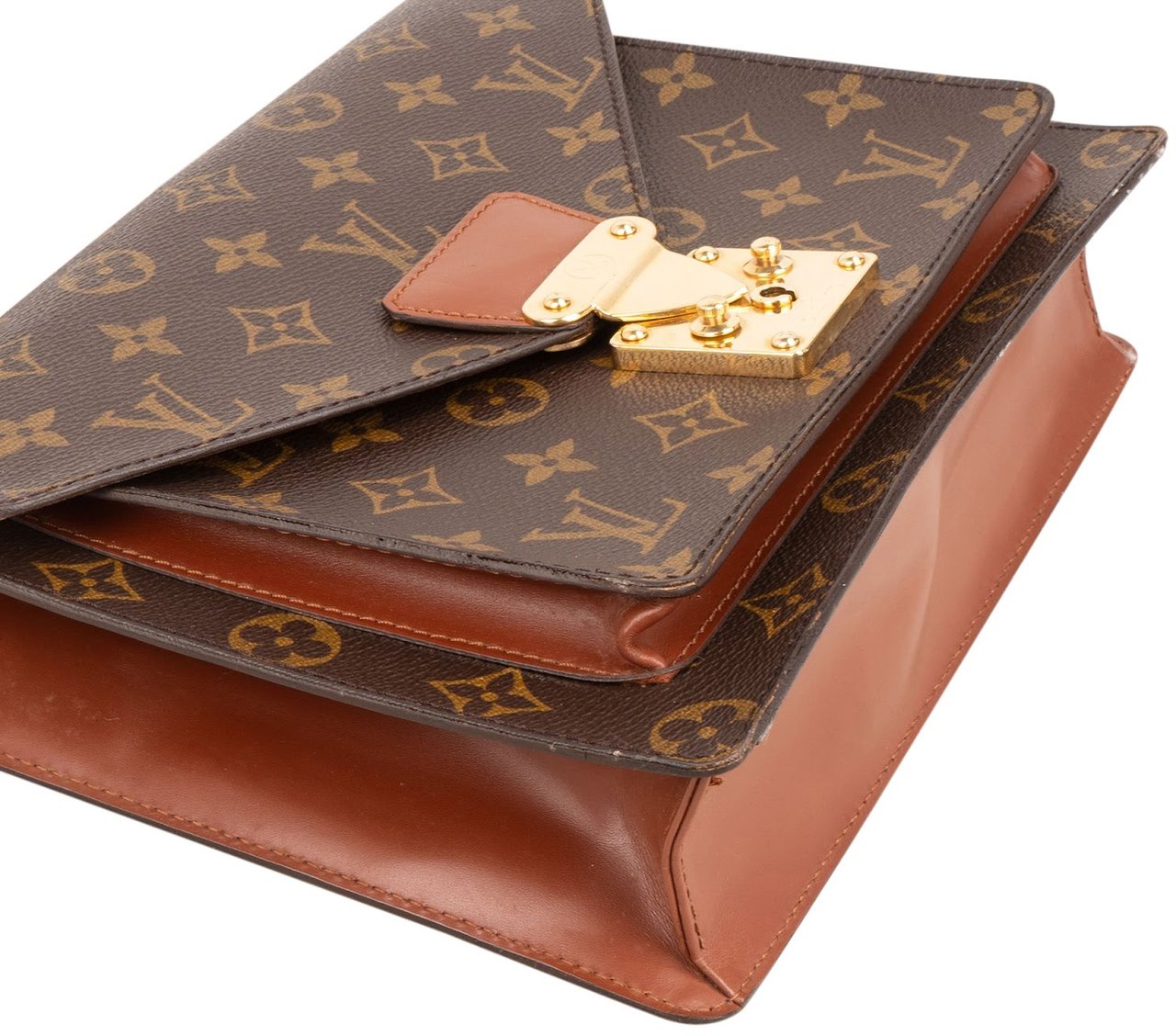 Louis Vuitton Monogram Canvas Monceau Handbag Bruin