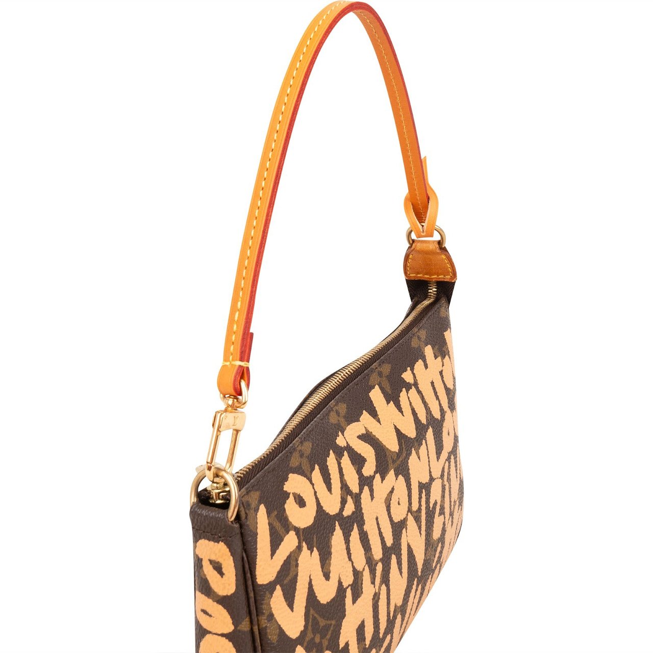 Louis Vuitton Limited Monogram Graffiti Pochette Accessoires Handbag Bruin