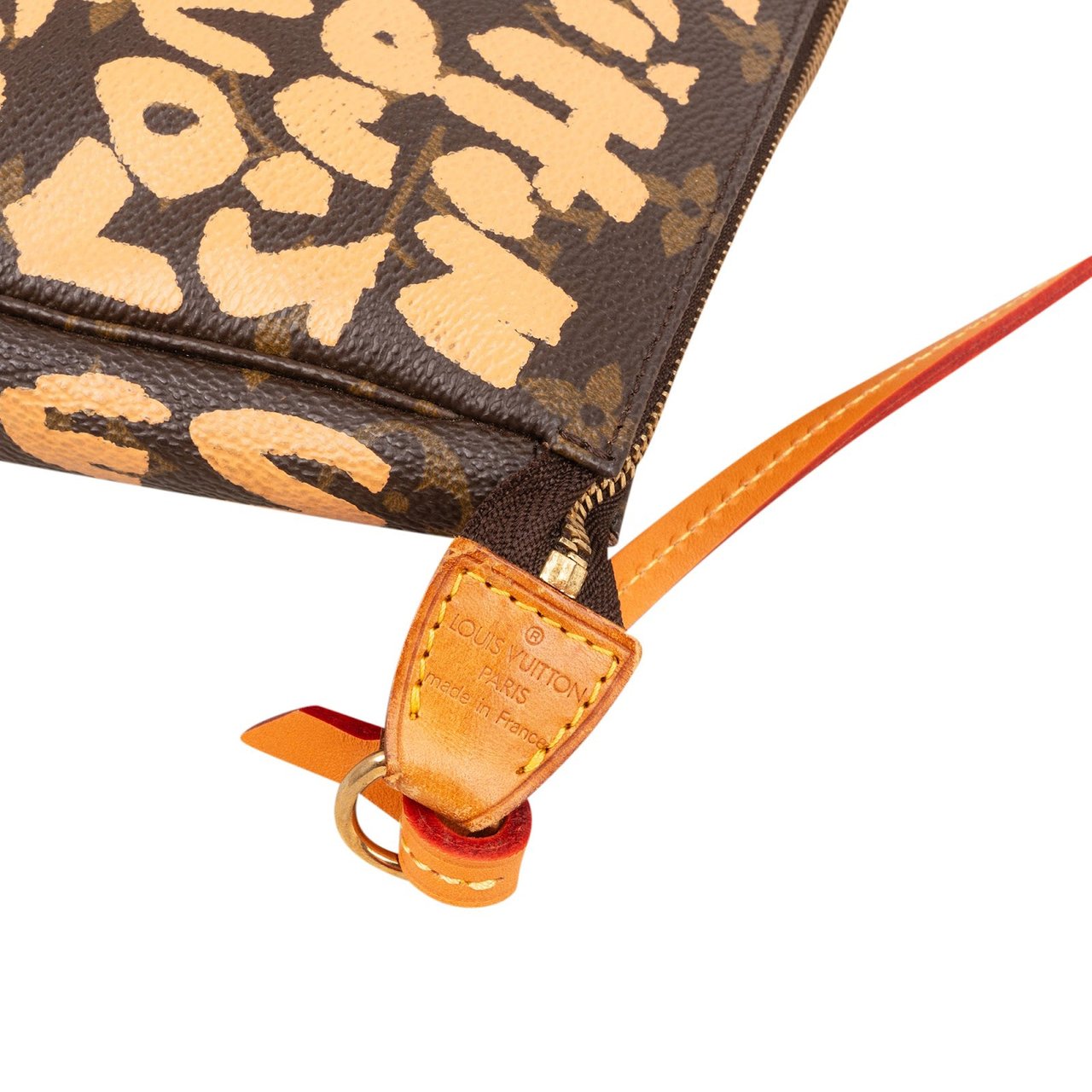 Louis Vuitton Limited Monogram Graffiti Pochette Accessoires Handbag Bruin