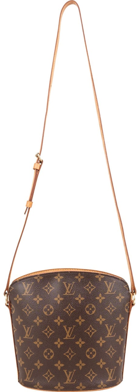 Louis Vuitton Monogram Canvas Drouot Crossbody Bag Bruin